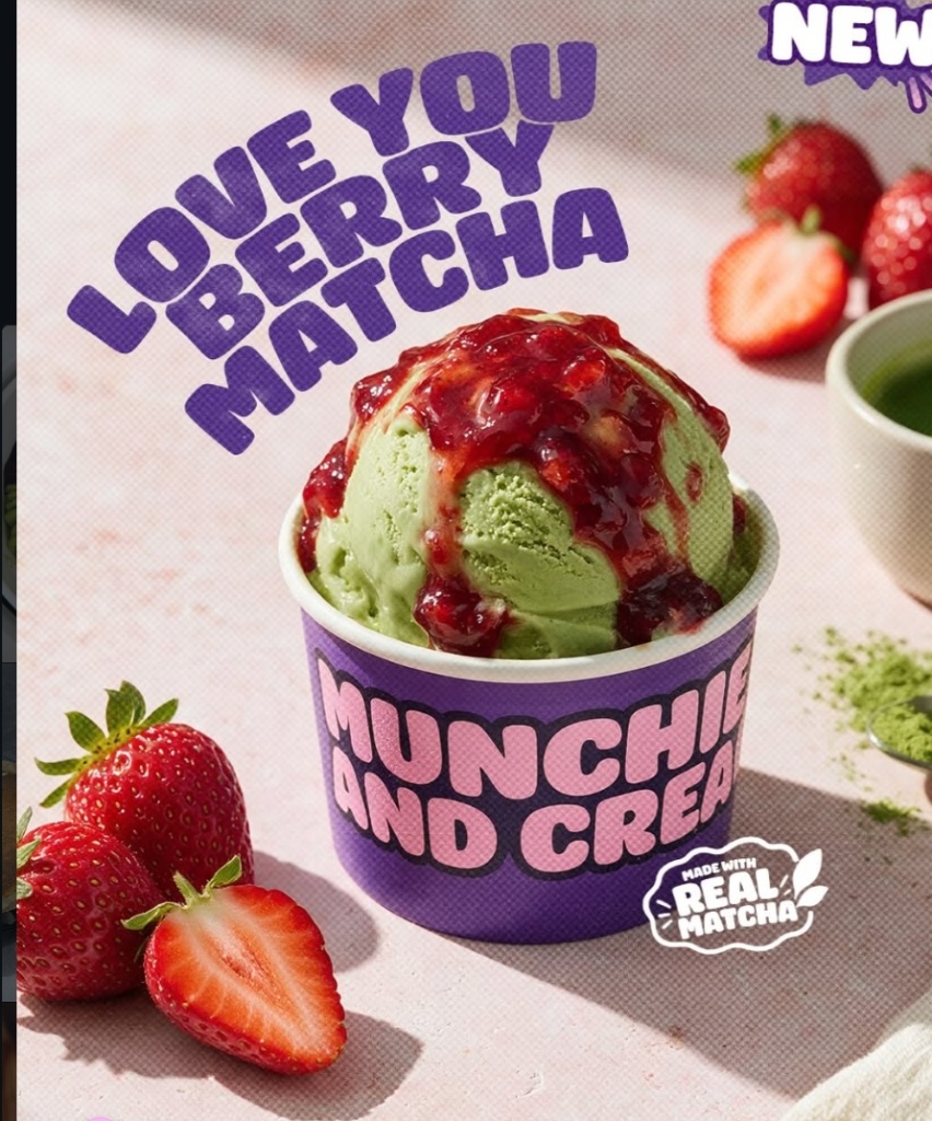 Love You Berry Matcha Ice Cream Cup